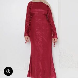 Burgundy Nailea Organza Dress